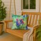 Edge Collections - 18" x 18" - Multicolor - Texas Bluebonnets Throw Pillow , Machine Washable Indoor Outdoor Decorative Pillow - 1 Piece